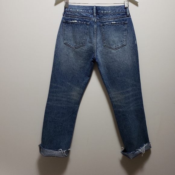 All Saints Raw Hemmed Distressed Cropped Women's Denim Jeans Size 26 NWOT - Picture 3 of 9